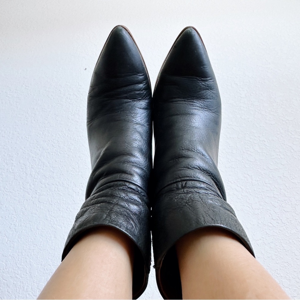 Franco Sarto Crinkled Genuine Leather Boots